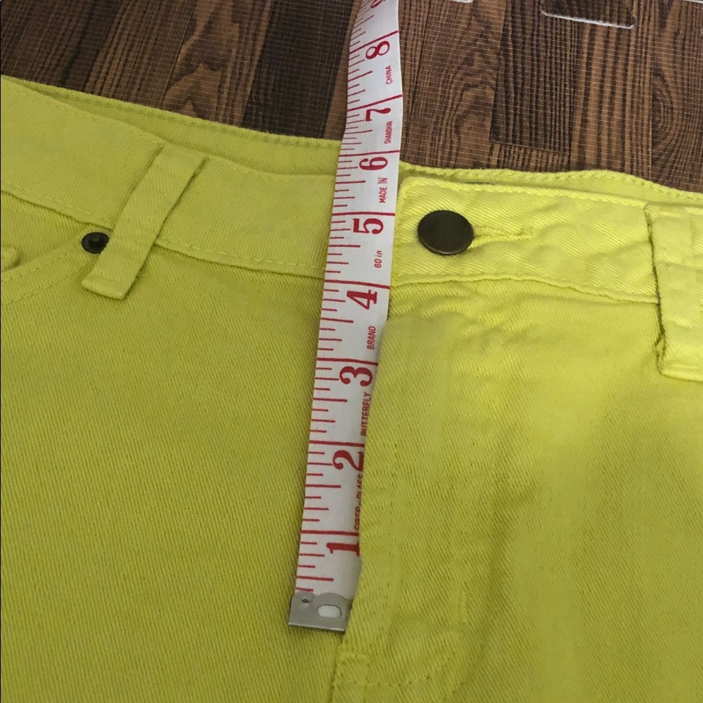 Garnet Hill Denim Lemon Lime Colored Skirt size 10 - Picture 15 of 16